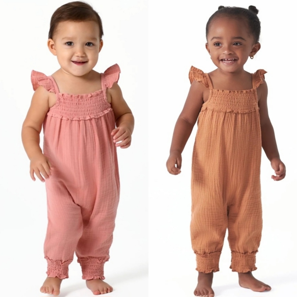 Modern Moments Flutter Sleeve Gauze Rompers